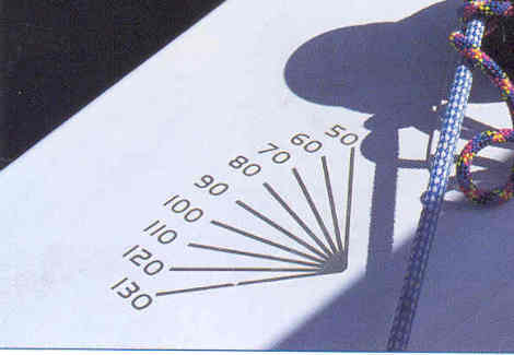 Такая настроечная шкала помогает рулевому не выходить за сектор «laneline» на лавировке